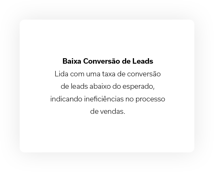 baixa conversao de leads